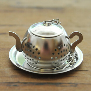 创意不锈钢茶包（圆形茶壶）挂式泡茶器zakka杂货两款可选