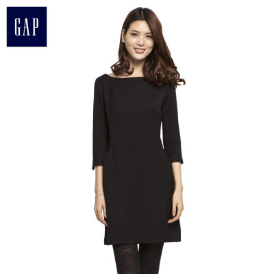 Gap修身立体剪裁七分袖连衣裙||