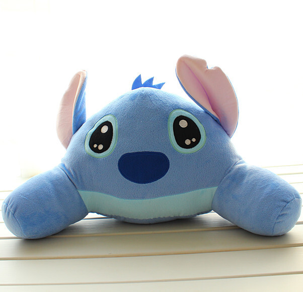 可爱史迪仔史迪奇午睡抱枕创意护腰靠垫办公室靠枕卡通汽车靠背垫