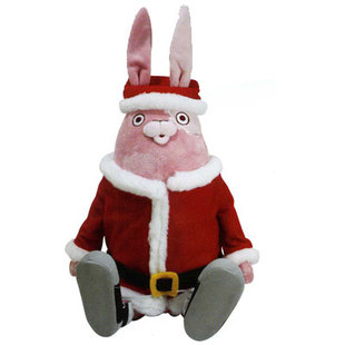 越狱兔圣诞老人装毛绒玩具公仔