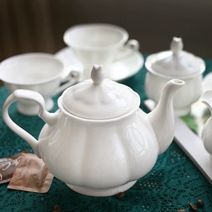 创意陶瓷茶杯茶壶茶具 15头咖啡具咖啡杯套装 送6个勺子