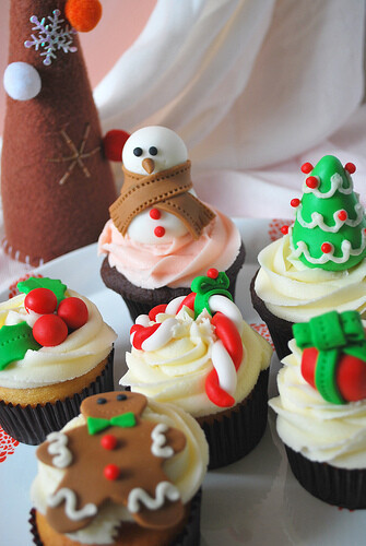 santa cup cake~