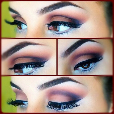 angiegirafa: Todays #inspiration @_sugarpants lovely browns and white under eyes! Colors are #MAC Brown Script and Embark and a dark plum from my #120palette in the crease #eotd #motd cant remember …