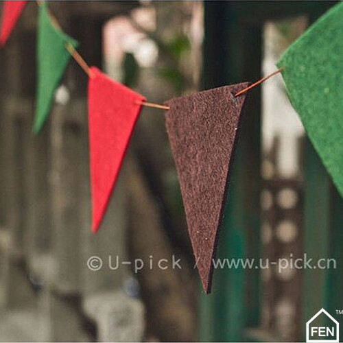 FEN ZAKKA 杂货 U-pick 新年圣诞彩旗挂饰 挂件