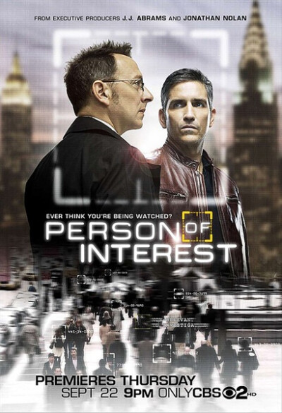 疑犯追踪《Person of Interest 》第一季海報~ 卖萌技术宅总和忠犬前特工~~~·