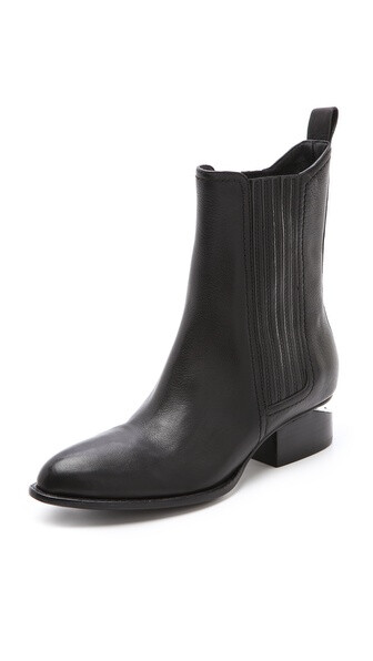 Alexander Wang Anouck Chelsea Booties with Nickel Hardware