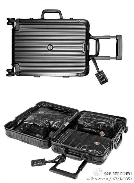 RIMOWA 与 MONCLER 合作的羽绒内衬提箱 “Topas Stealth”，so cool！