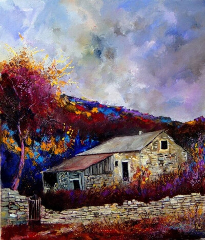 Saatchi Online Artist: Pol Ledent; Oil, 2012, Painting "Old houses "