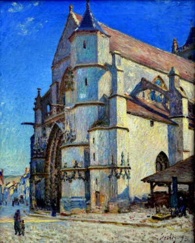 Alfred Sisley - L’eglise de Moret au soleil du matin, 1893 at Kunstmuseum Winterthur Switzerland (by mbell1975)