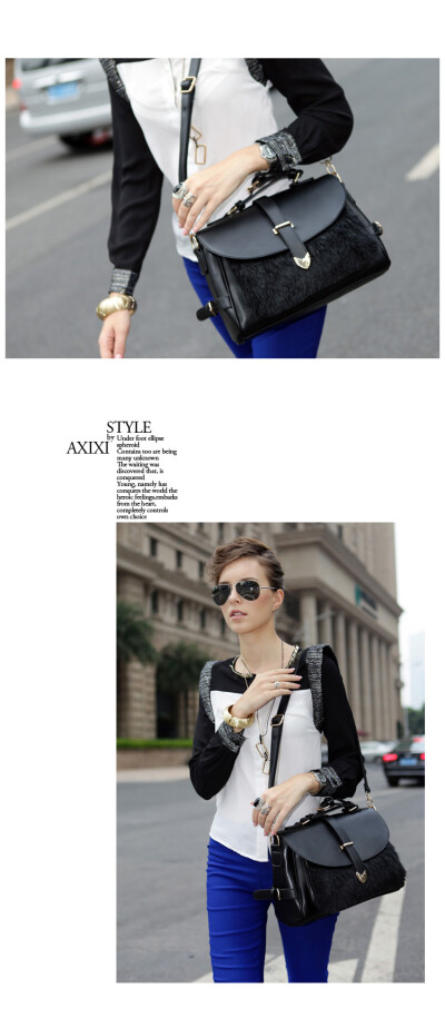 黑色带毛毛总给人高贵的感觉