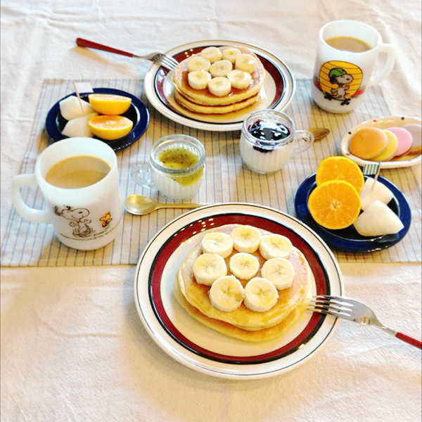 豆腐のパンケーキde朝ごはん