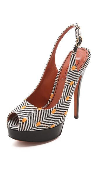 Missoni Slingback Peep Toe Sandals