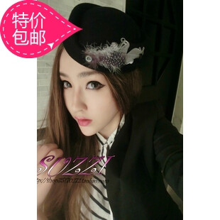 欧美复古黑色羊毛昵