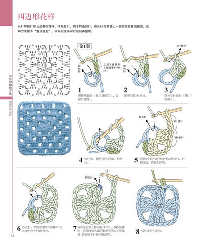 钩针花样 四边形