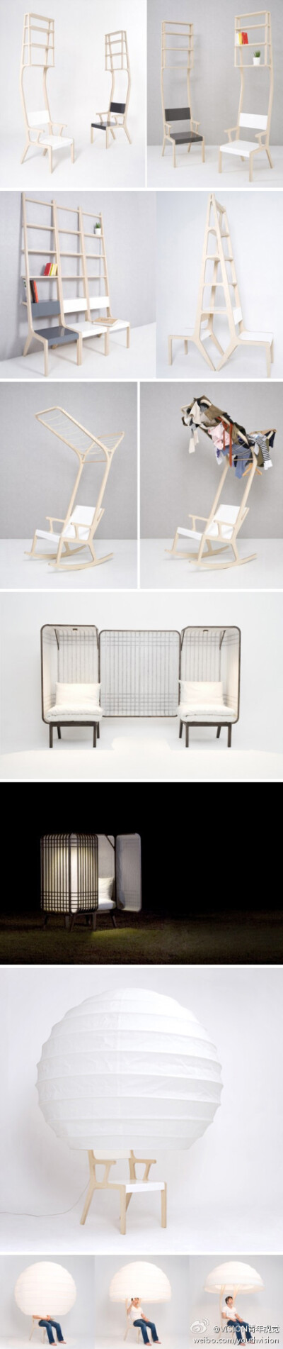 [视觉设计]多功能家具，来自韩国设计师Seung-Yong Song的作品。组合了生活中所需的细节。
