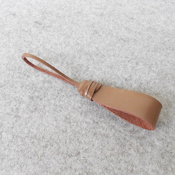 手工牛皮手机绳钥匙扣(浅咖色)