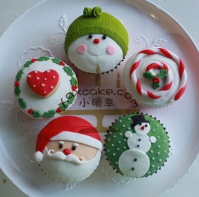 圣诞cupcake!，来自小确幸bake，西安小确幸创意蛋糕 官网：www.xqxcake.com淘宝网店：xqxcake.taobao.com