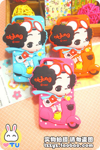 韩国正品超可爱 迷糊娃娃3d立体 硅胶 iphone4代4s 5代手机保护壳