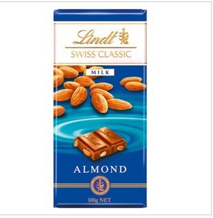 瑞士巧克力瑞士Lindt瑞士莲杏仁牛奶巧克力克装