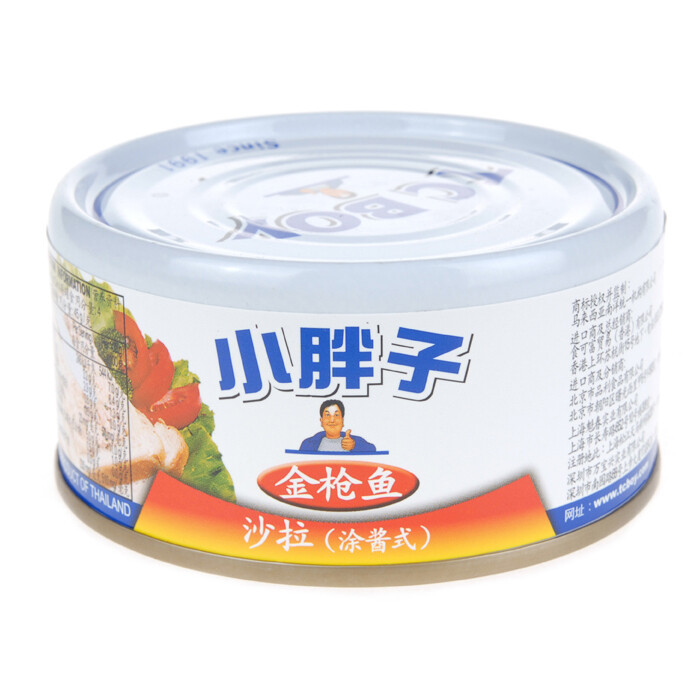 泰国原装进口小胖子金枪鱼沙律/沙拉进口食品/海鲜罐头