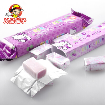 良品铺子润谷哈Q糖葡萄味超好吃的果汁软糖日本工艺g*条