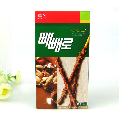 韩国原装进口食品巧克力休闲食品乐天杏仁巧克力棒g