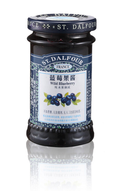 法国食品STDalfourSauce圣桃园蓝莓果酱纯野蓝莓天然无糖