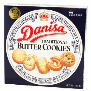 印尼进口饼干皇冠牛油曲奇饼干原味g/盒酥香松脆零食