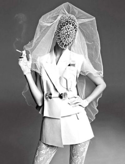 充满未来感的新娘~maison martin margiela fw 2012, kati nescher in haute couture for vogue paris november 2012