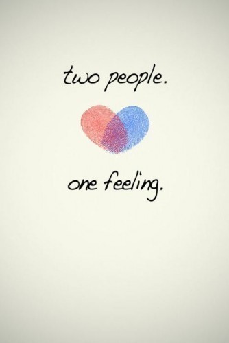 two people,one feeling