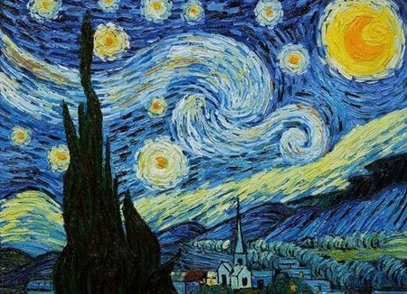梵高的星空，看着森森，在望宁静