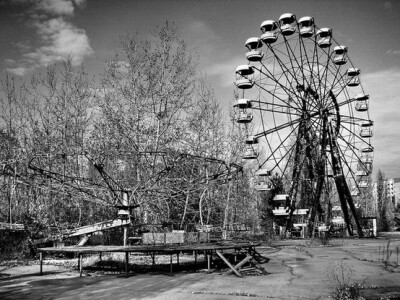 Pripyat, the abandoned city built to house workers of Chernobyl.