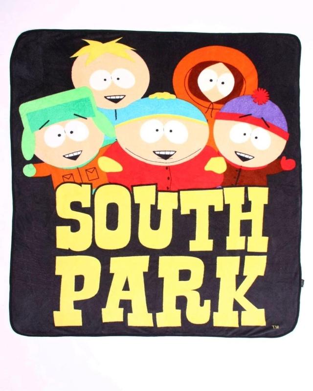 外贸出口原单 南方公园 卡通 SOUTH PARK 天鹅绒 挂毯 空调被