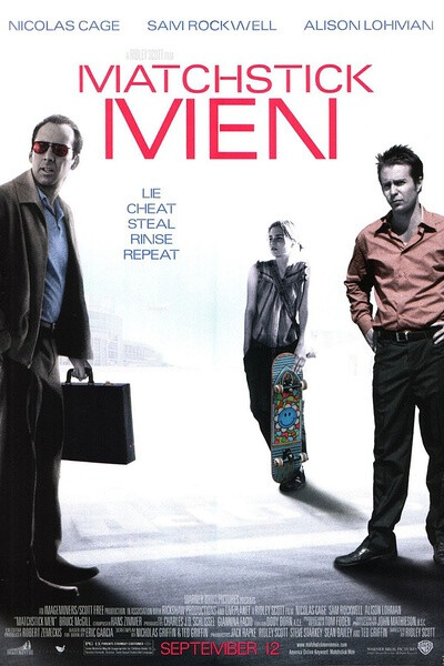 【火柴人 Matchstick Men 】尼古拉斯凯奇的文戏比他的动作片更出彩~~眼角神经质的抽搐很可爱~~