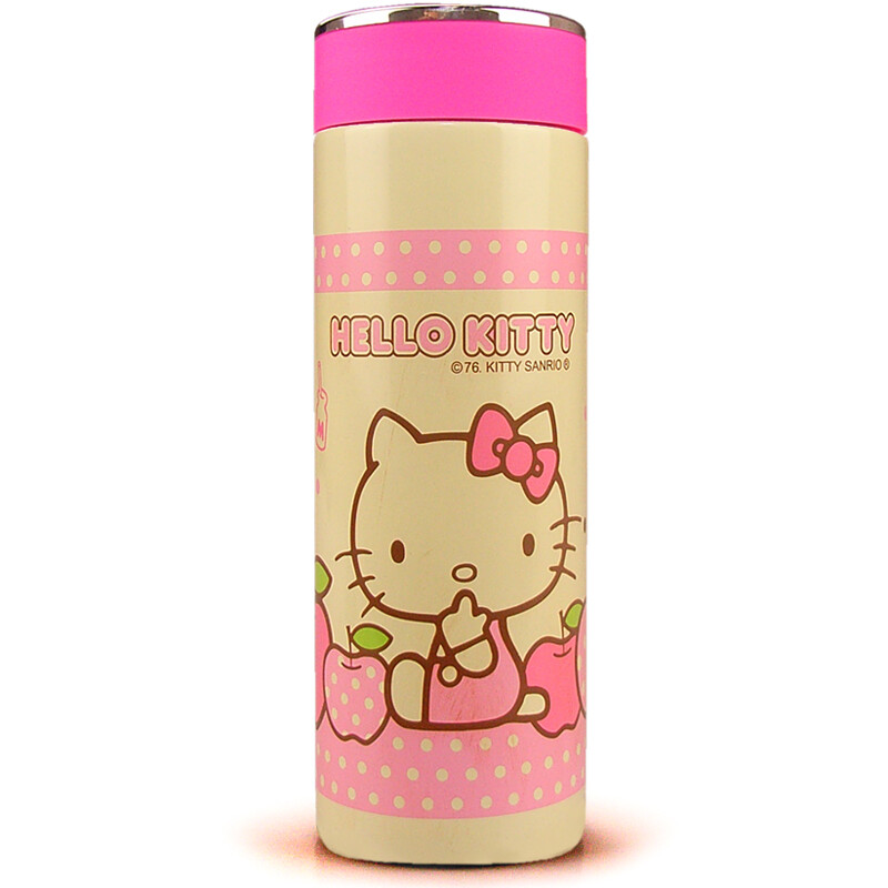 hellokitty双层不锈钢真空保温杯卡通保温瓶kitty带滤网保温杯