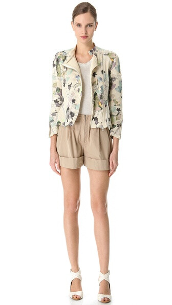 3.1 Phillip Lim Scrapbook Floral Corded Moto Jacket