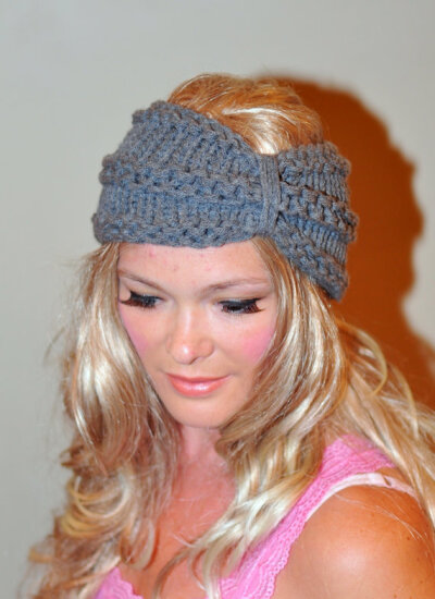 Turban Headband Crochet Head wrap ear warmer Warm CHOOSE COLOR Gray Grey Ash Twilight Gift under 25