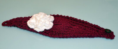 Crochet Headband Flower Earwarmer Headwrap CHOOSE COLOR Knit Winter Warm Flower Hat Cozy Wild Berry White Romantic Girly Gift