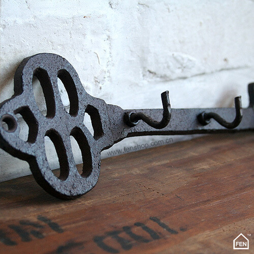 FEN ZAKKA 静芬杂货 铸铁制做的复古钥匙壁挂，厚重质感，