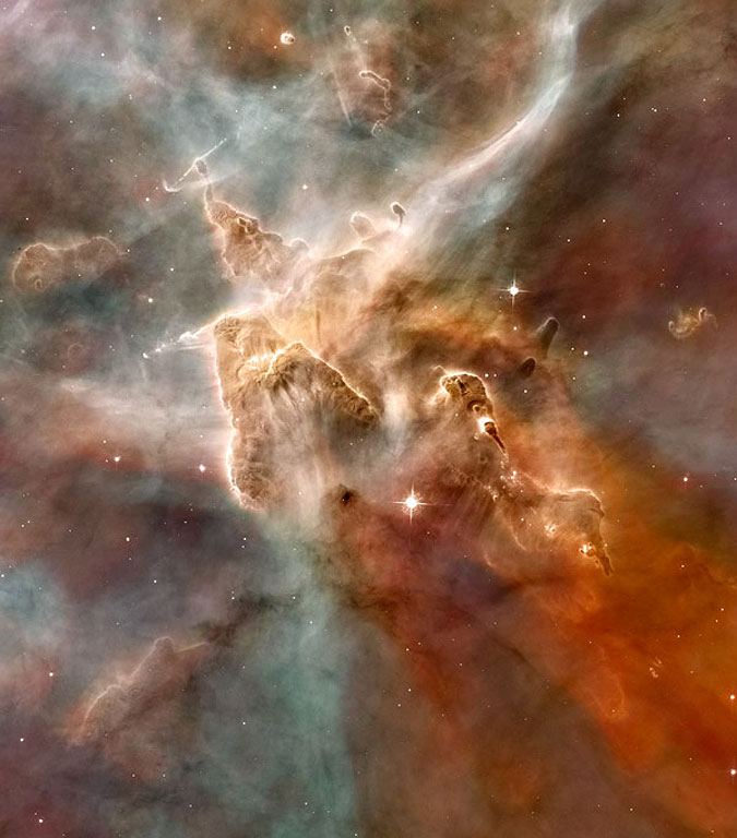 Hubble Telescope Star-Forming Region of Carina Nebula