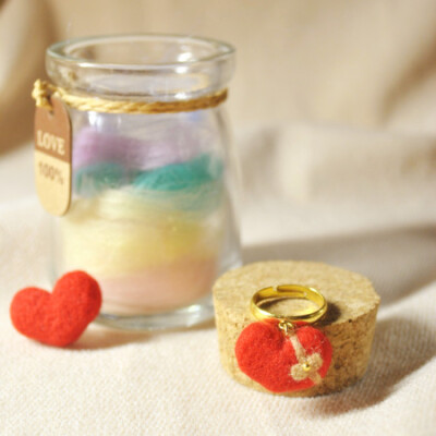 爱的小礼物···羊毛毡戒指