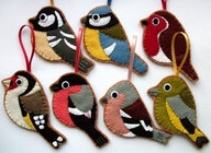 Felt bird ornament.