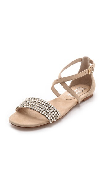 KORS Michael Kors Adia Jeweled Flat Sandals