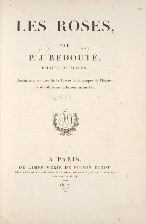 003 Les Roses [Title page. V. 1]