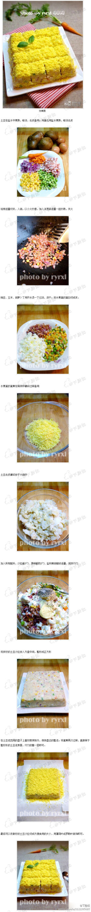 蛋糕一样的土豆沙拉