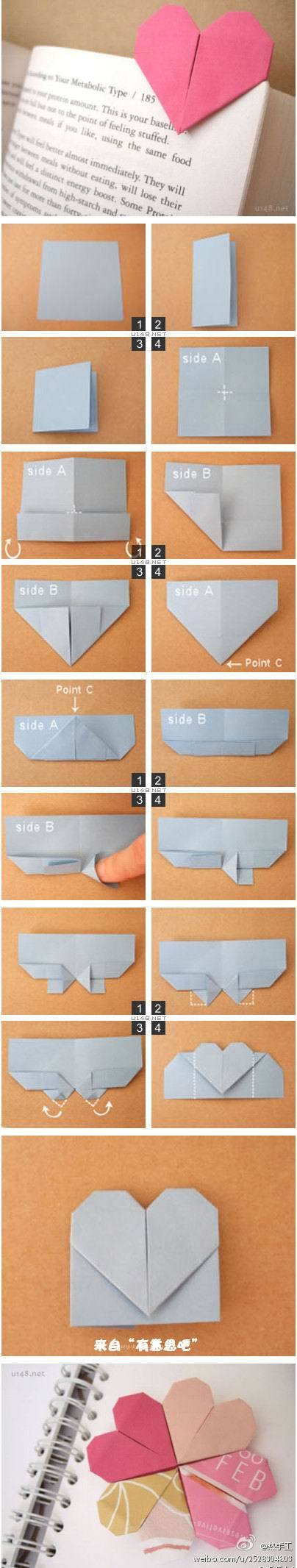 折纸书签的制作方法图片