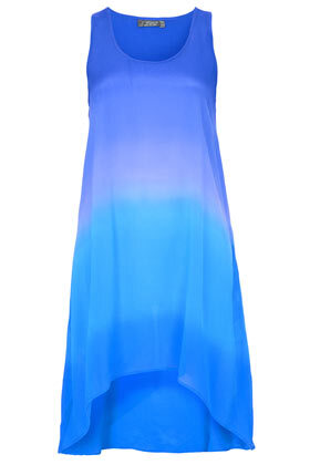 Dip Dye Ombre Silk Racer Dress