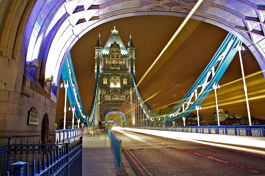 Photograph London - Yellow light trails at Tower Bridge by Europe Trotter on 500px