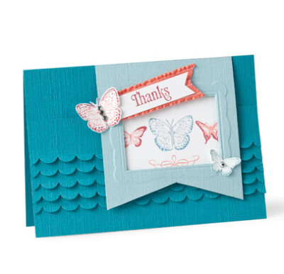 Ruffled Thanks card