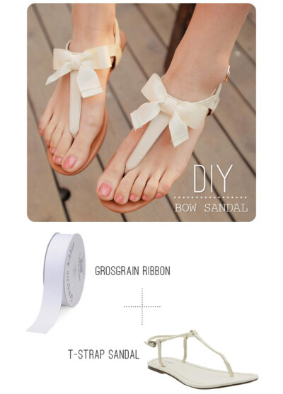 DIY bow sandals